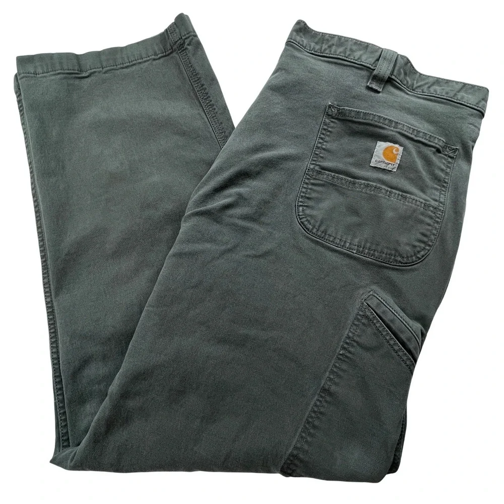 Carhartt Men 44x30 (42x28) Relaxed Fit Canvas Work Pants Utility 102291-039 Gray